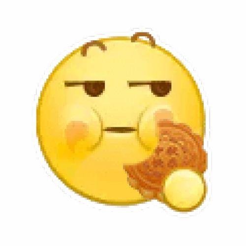 吃瓜表情包圆脸,萌态可掬，笑点满满