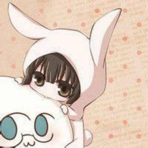 情侣头像兔子吃瓜,情侣兔子头像共享瓜果时光